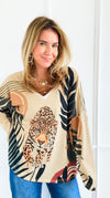 Sunset Prowl Italian Lurex Sweater-140 Sweaters-Italianissimo-Coastal Bloom Boutique, find the trendiest versions of the popular styles and looks Located in Indialantic, FL