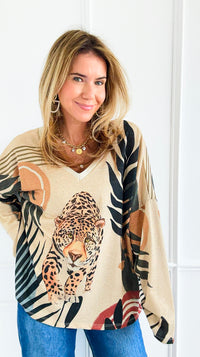 Sunset Prowl Italian Lurex Sweater-140 Sweaters-Italianissimo-Coastal Bloom Boutique, find the trendiest versions of the popular styles and looks Located in Indialantic, FL