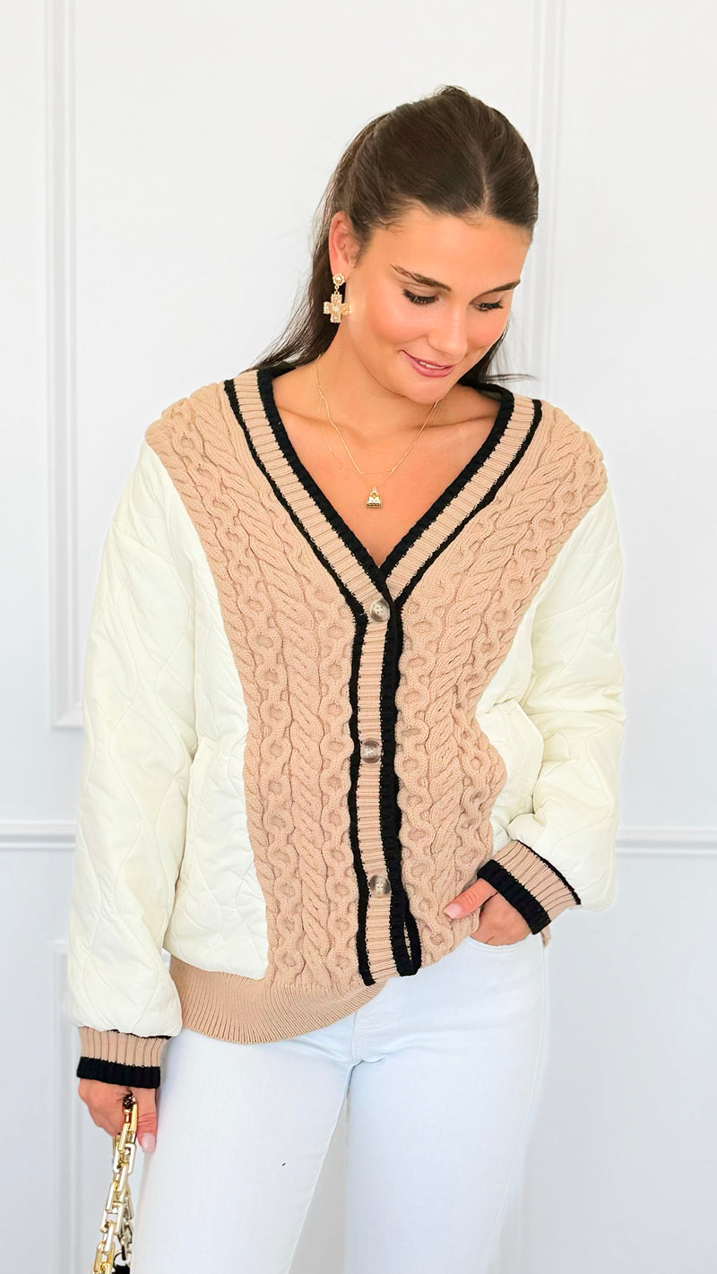 Braided Harmony Button Jacket-160 Jackets-ROUSSEAU-Coastal Bloom Boutique, find the trendiest versions of the popular styles and looks Located in Indialantic, FL
