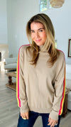 Rainbow Runway Sweater- Beige-140 Sweaters-V SKY-Coastal Bloom Boutique, find the trendiest versions of the popular styles and looks Located in Indialantic, FL