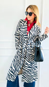 Milano Stripes Italian Coat-160 Jackets-BONITO SRL-Coastal Bloom Boutique, find the trendiest versions of the popular styles and looks Located in Indialantic, FL