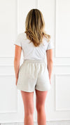 Weekend Ease Drawstring Shorts - Ash Grey-170 Bottoms/Shorts-Charlotte Avery-Coastal Bloom Boutique, find the trendiest versions of the popular styles and looks Located in Indialantic, FL
