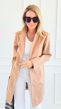 Effortlessly Refined Single Button Coat-160 Jackets-Love Tree Fashion-Coastal Bloom Boutique, find the trendiest versions of the popular styles and looks Located in Indialantic, FL