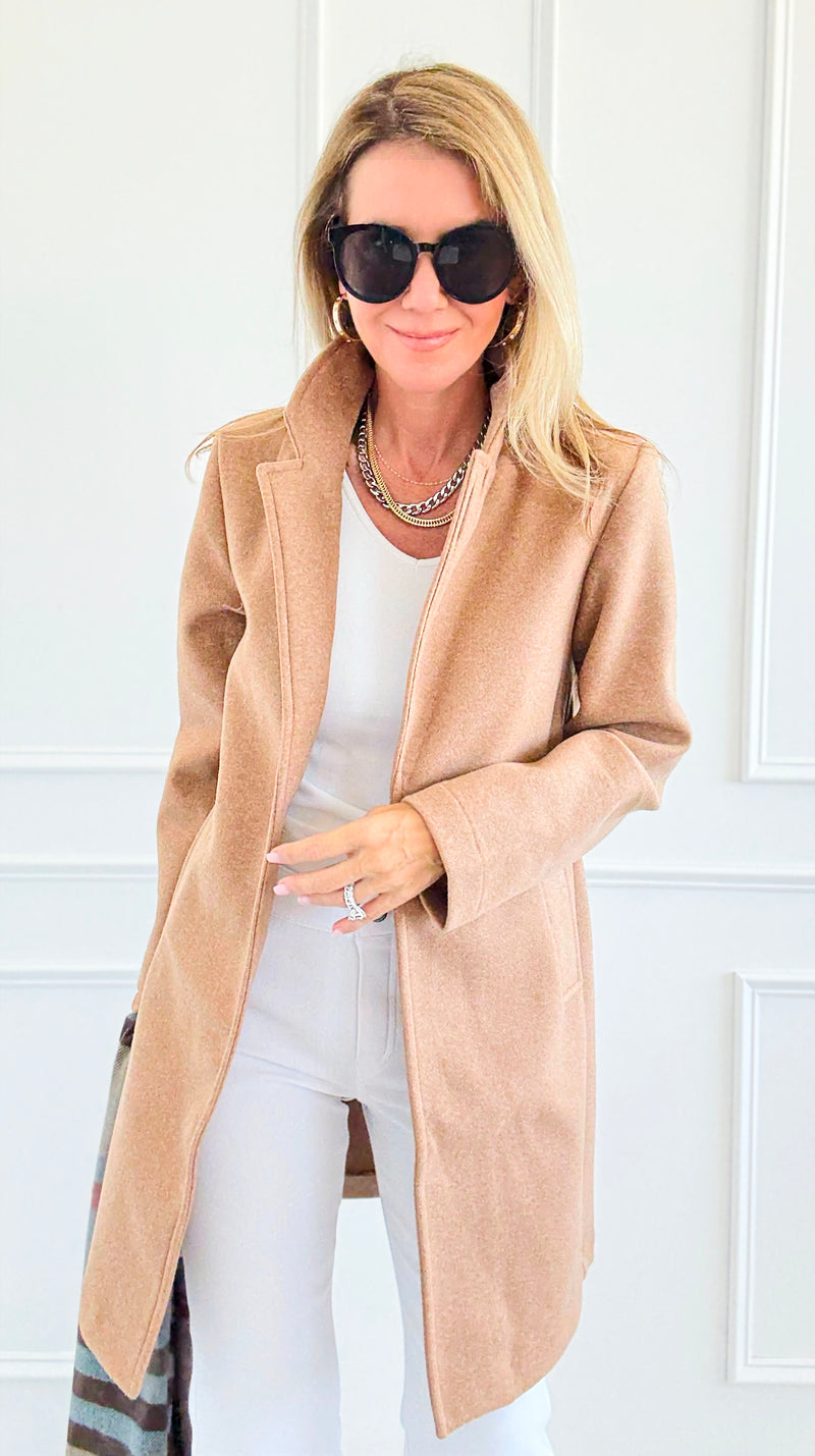 Effortlessly Refined Single Button Coat-160 Jackets-Love Tree Fashion-Coastal Bloom Boutique, find the trendiest versions of the popular styles and looks Located in Indialantic, FL
