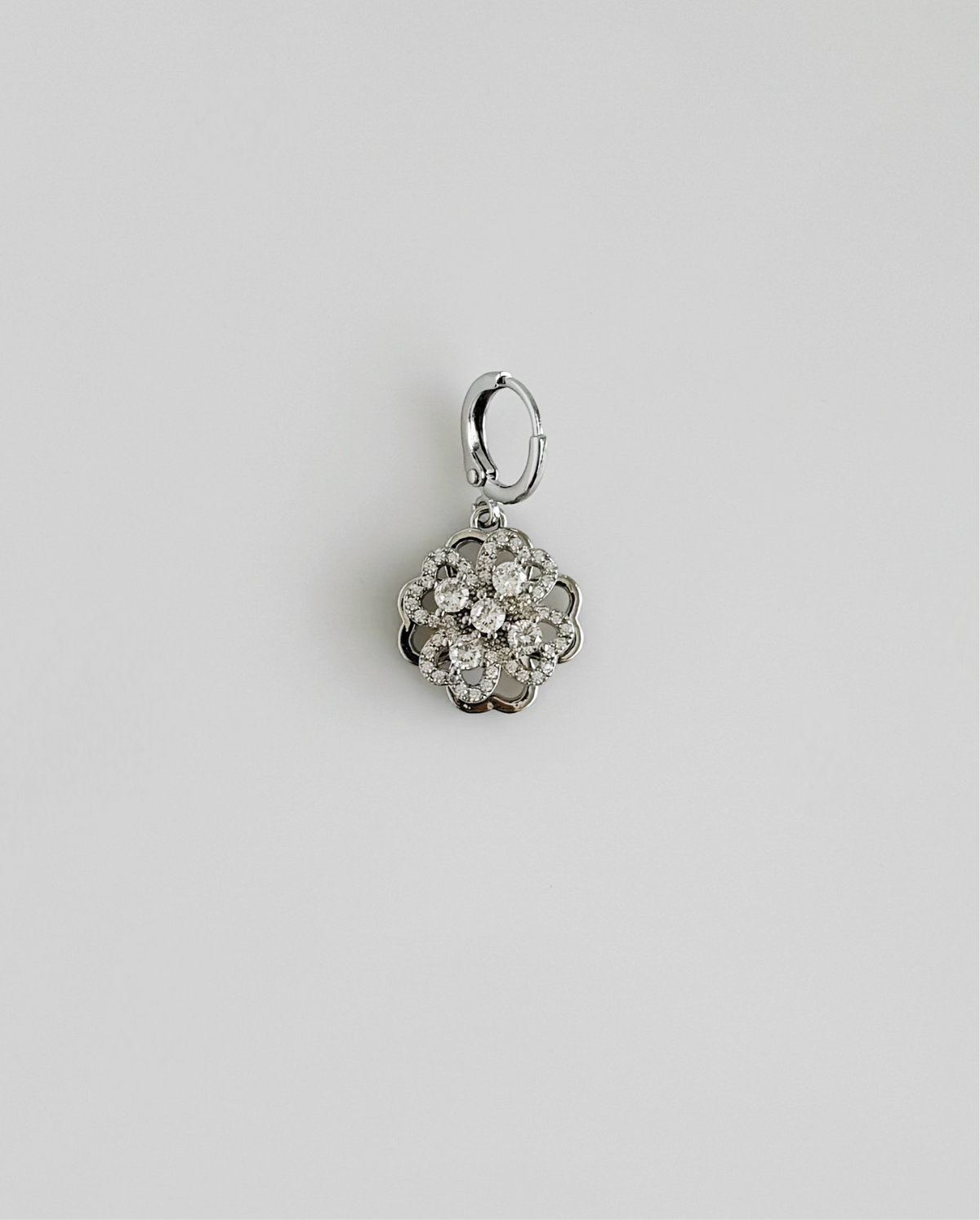 Micropave Spin Flower Charm-230 Jewelry-TREASURE JEWELS-Coastal Bloom Boutique, find the trendiest versions of the popular styles and looks Located in Indialantic, FL