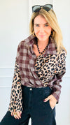 Two Sides Story Italian Button- Down Top-110 Long Sleeve Tops-SEÑORITA C-Coastal Bloom Boutique, find the trendiest versions of the popular styles and looks Located in Indialantic, FL