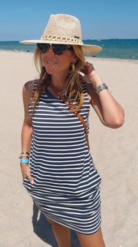 Harbor Stripe Easy Mini Dress
