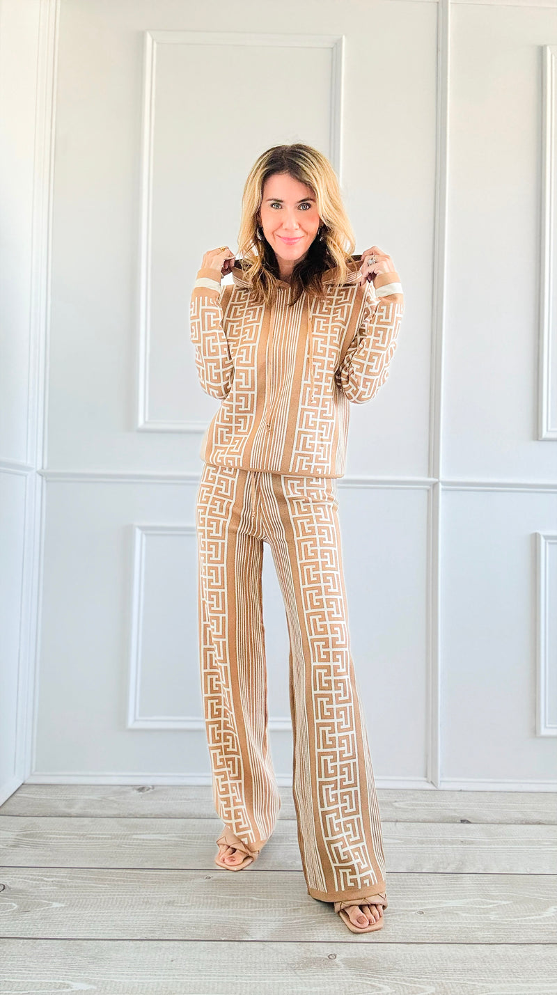 Greek Luxe Lounge Set-210 Loungewear/Sets-Chasing Bandits-Coastal Bloom Boutique, find the trendiest versions of the popular styles and looks Located in Indialantic, FL