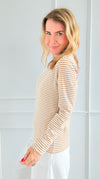 Blind Date Striped Knit Top-110 Long Sleeve Tops-things between-Coastal Bloom Boutique, find the trendiest versions of the popular styles and looks Located in Indialantic, FL