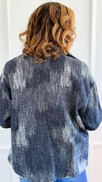 Denim Fade Italian Jacket-160 Jackets-V SKY-Coastal Bloom Boutique, find the trendiest versions of the popular styles and looks Located in Indialantic, FL