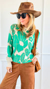 Bold Blossom Knit Sweater-140 Sweaters-sew in love-Coastal Bloom Boutique, find the trendiest versions of the popular styles and looks Located in Indialantic, FL