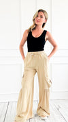 Volume Pocket Utility Pants - cream-170 Bottoms-Heyson-Coastal Bloom Boutique, find the trendiest versions of the popular styles and looks Located in Indialantic, FL