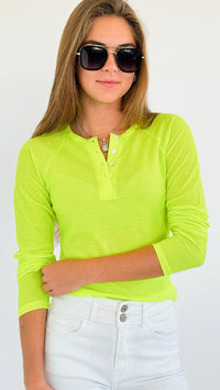 Raglan Long Sleeve Top - DAMAGED-130 Long Sleeve Tops-Heart&Hips-Coastal Bloom Boutique, find the trendiest versions of the popular styles and looks Located in Indialantic, FL