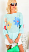 Bright Days Italian St Tropez Sweater - Mint-140 Sweaters-Italianissimo-Coastal Bloom Boutique, find the trendiest versions of the popular styles and looks Located in Indialantic, FL