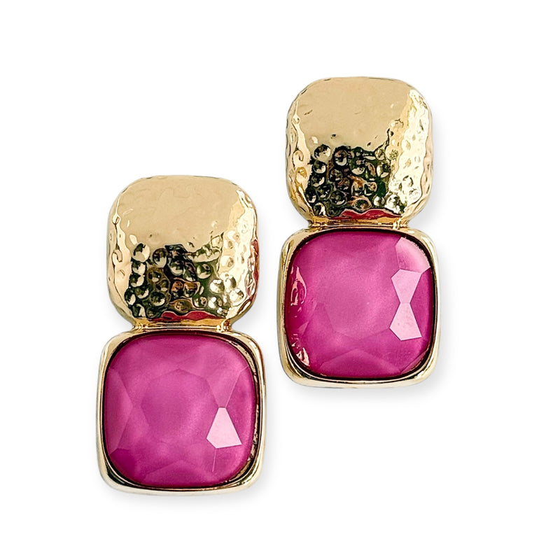 Sunset Glow Earrings - Lt Magenta-230 Jewelry-GS JEWELRY-Coastal Bloom Boutique, find the trendiest versions of the popular styles and looks Located in Indialantic, FL