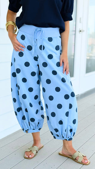 Playful Spot Pant - Lt Blue Navy