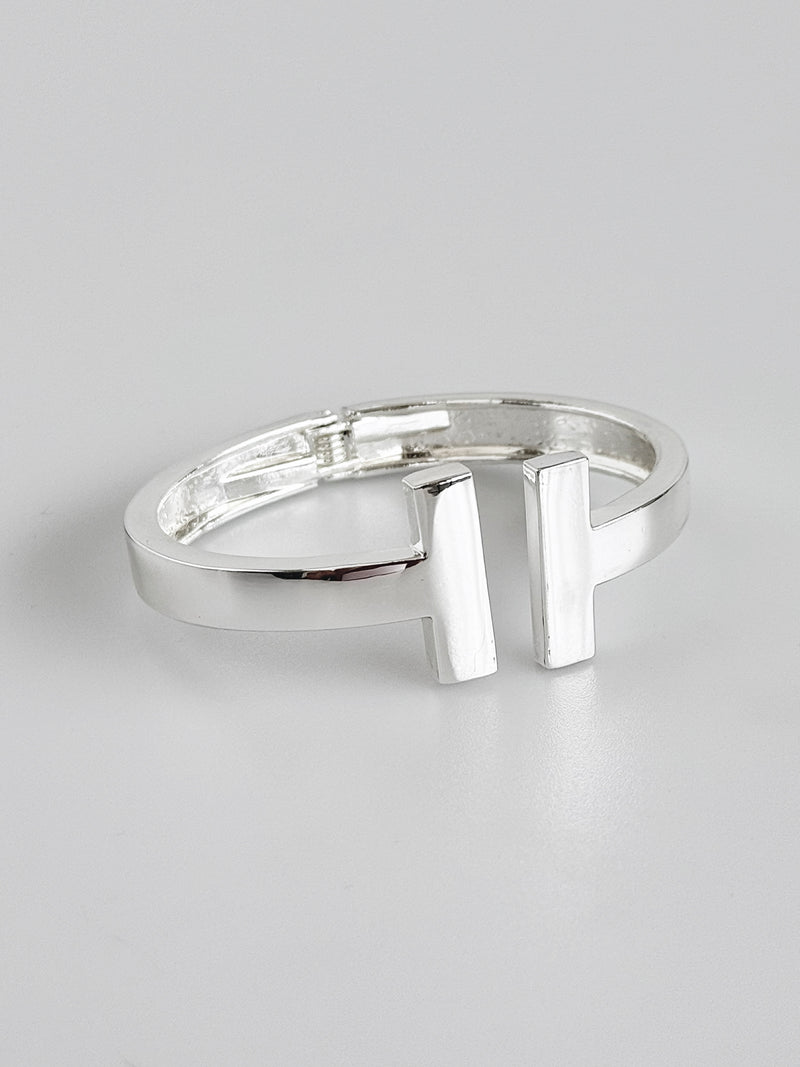 T-Inspired Smooth Cuff Bracelet-230 Jewelry-H&D-Coastal Bloom Boutique, find the trendiest versions of the popular styles and looks Located in Indialantic, FL