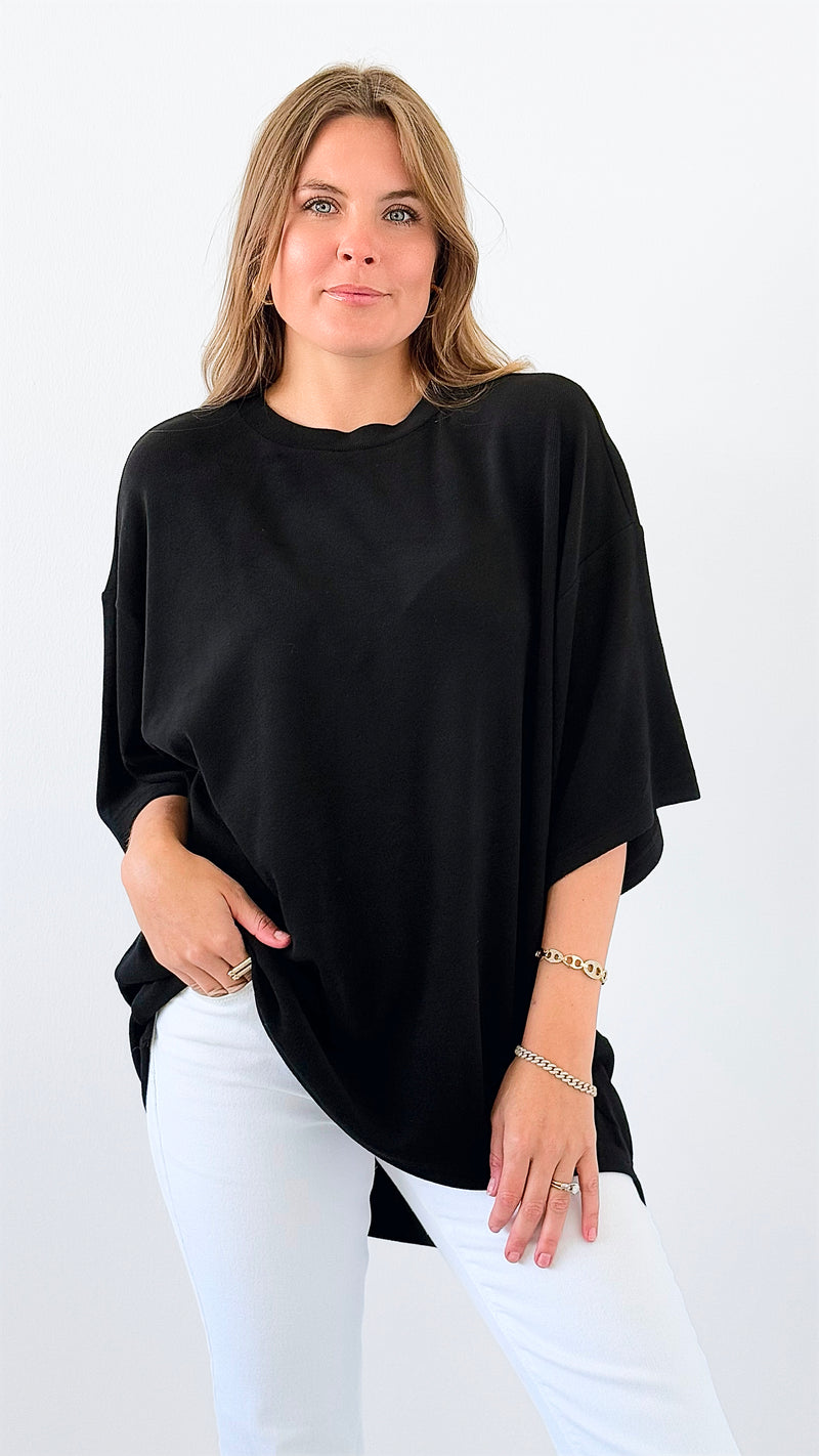 Stretch Knit Top-110 Sleeve Tops-White Birch-Coastal Bloom Boutique, find the trendiest versions of the popular styles and looks Located in Indialantic, FL