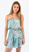 Zebra Tide Smocked Mini Dress-200 Dresses/Jumpsuits/Rompers-Ariella-Coastal Bloom Boutique, find the trendiest versions of the popular styles and looks Located in Indialantic, FL