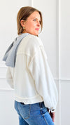 Relaxed Utility Knit Jacket - Cream-160 Jackets-Zenana-Coastal Bloom Boutique, find the trendiest versions of the popular styles and looks Located in Indialantic, FL