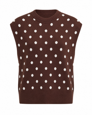 Polka Dot Sleevelees Top