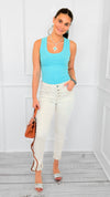 Desert Star Studded Italian Denim Pant-190 Denim-SASU UNICORN-Coastal Bloom Boutique, find the trendiest versions of the popular styles and looks Located in Indialantic, FL