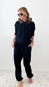Airplane Mode Set - Black-210 Loungewear/Sets-HYFVE-Coastal Bloom Boutique, find the trendiest versions of the popular styles and looks Located in Indialantic, FL