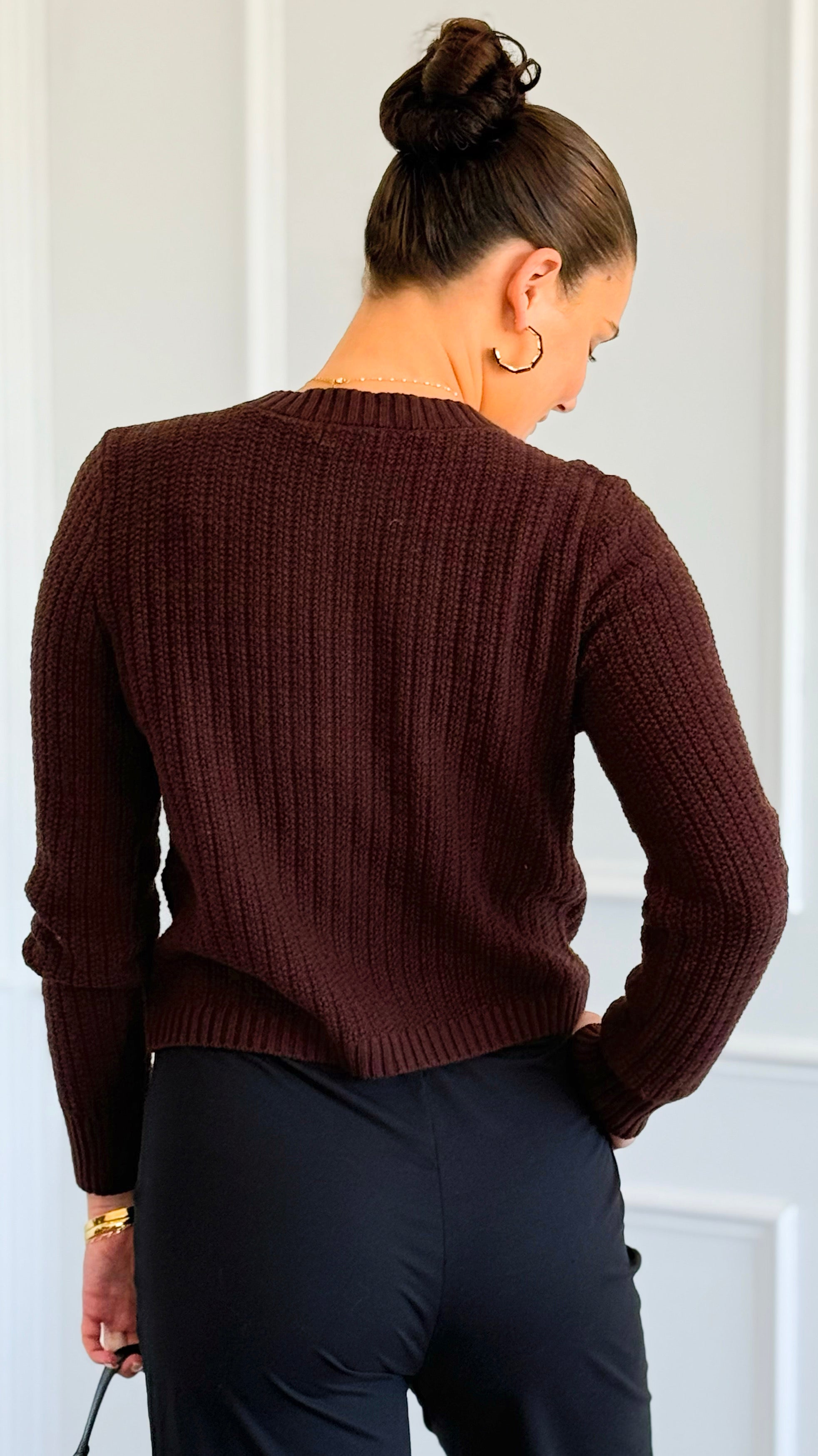 The Regent Cropped Cardigan Sweater-150 Cardigan Layers-Blu Pepper-Coastal Bloom Boutique, find the trendiest versions of the popular styles and looks Located in Indialantic, FL