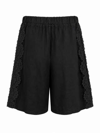 Lace the Day Italian Short- Black