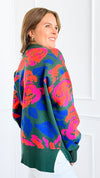 Floral Fusion Sweater-140 Sweaters-Jodifl-Coastal Bloom Boutique, find the trendiest versions of the popular styles and looks Located in Indialantic, FL