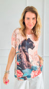 Majesty Bloom Italian Graphic Tee-110 short Sleeve Top-Italianissimo-Coastal Bloom Boutique, find the trendiest versions of the popular styles and looks Located in Indialantic, FL