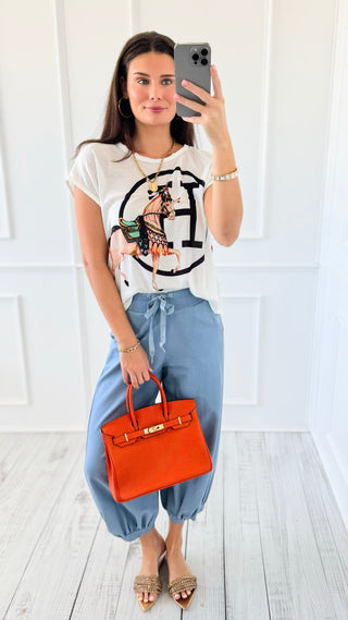 The Hunt Italian Graphic Aria Top