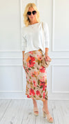 Floral Bias-Cut Maxi Skirt-170 Bottoms-In February-Coastal Bloom Boutique, find the trendiest versions of the popular styles and looks Located in Indialantic, FL