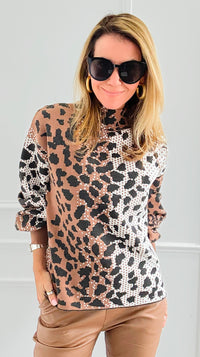 Pixel Print Sweater-140 Sweaters-Fate By LFD-Coastal Bloom Boutique, find the trendiest versions of the popular styles and looks Located in Indialantic, FL