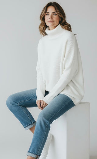 The Sweeter the Sweater-Off White-140 Sweaters-Zenana-Coastal Bloom Boutique, find the trendiest versions of the popular styles and looks Located in Indialantic, FL