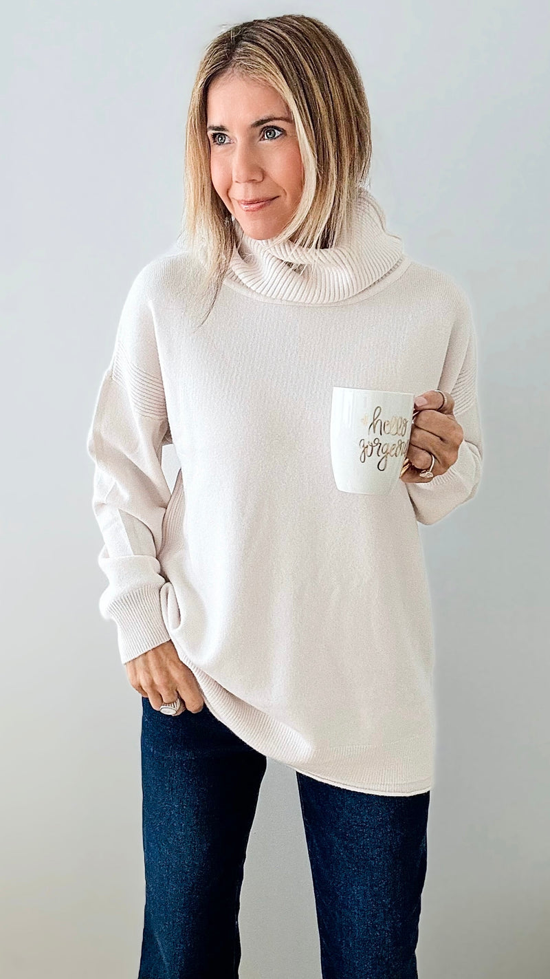 Dreamy Turtleneck Italian Sweater- Ecru-140 Sweaters-Germany-Coastal Bloom Boutique, find the trendiest versions of the popular styles and looks Located in Indialantic, FL