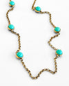 Aqua Station Long Necklace-230 Jewelry-YOCHI-Coastal Bloom Boutique, find the trendiest versions of the popular styles and looks Located in Indialantic, FL