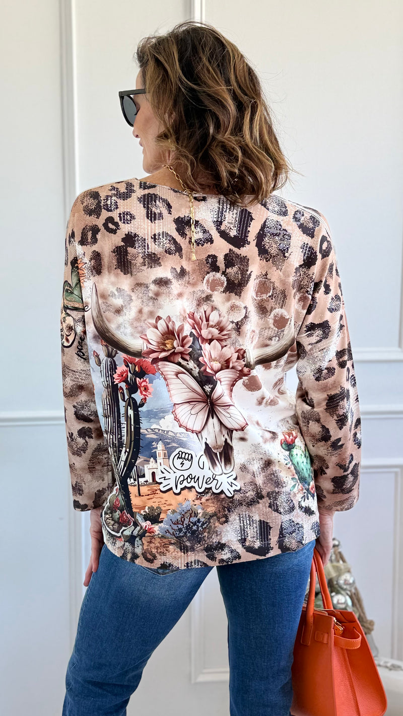 Prairie Crown Long Sleeve Italian Top-110 short Sleeve Top-Italianissimo-Coastal Bloom Boutique, find the trendiest versions of the popular styles and looks Located in Indialantic, FL