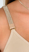 Strap Situation Bra - Nude W Nude Petite Champagne Crystals Plunge-220 Intimates-Strap-its-Coastal Bloom Boutique, find the trendiest versions of the popular styles and looks Located in Indialantic, FL