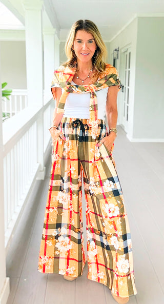 Autumn Bloom Kapri Italian Pants