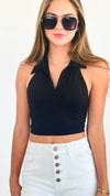 Brickie - Black-100 Sleeveless Tops-Heart&Hips-Coastal Bloom Boutique, find the trendiest versions of the popular styles and looks Located in Indialantic, FL