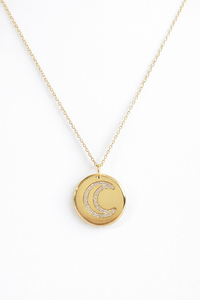 Micropave  Moon Pendant