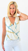 Wrapped Accent Sleeveless Top-100 Sleeveless Tops-Ariella-Coastal Bloom Boutique, find the trendiest versions of the popular styles and looks Located in Indialantic, FL