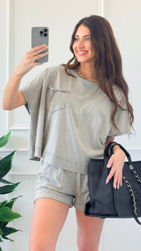 Weekend Washed Lounge Set - Sleet