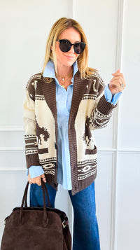 Rodeo Cowboy Cardigan-140 Sweaters-Original USA-Coastal Bloom Boutique, find the trendiest versions of the popular styles and looks Located in Indialantic, FL