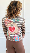 Leopard Cable Italian Jacket-160 Jackets-SEÑORITA C-Coastal Bloom Boutique, find the trendiest versions of the popular styles and looks Located in Indialantic, FL