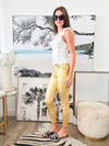Metallic Skinny Pants - Gold-170 Bottoms-Galita-Coastal Bloom Boutique, find the trendiest versions of the popular styles and looks Located in Indialantic, FL