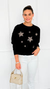 Star Wild Long Sleeve Top- Black-110 Long Sleeve Tops-V SKY-Coastal Bloom Boutique, find the trendiest versions of the popular styles and looks Located in Indialantic, FL