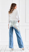 Luxe Metallic Denim Pants-170 Bottoms-litaga-Coastal Bloom Boutique, find the trendiest versions of the popular styles and looks Located in Indialantic, FL