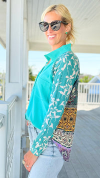Sunrise Bazaar Long Sleeve Top-110 Long Sleeve Tops-Umgee-Coastal Bloom Boutique, find the trendiest versions of the popular styles and looks Located in Indialantic, FL